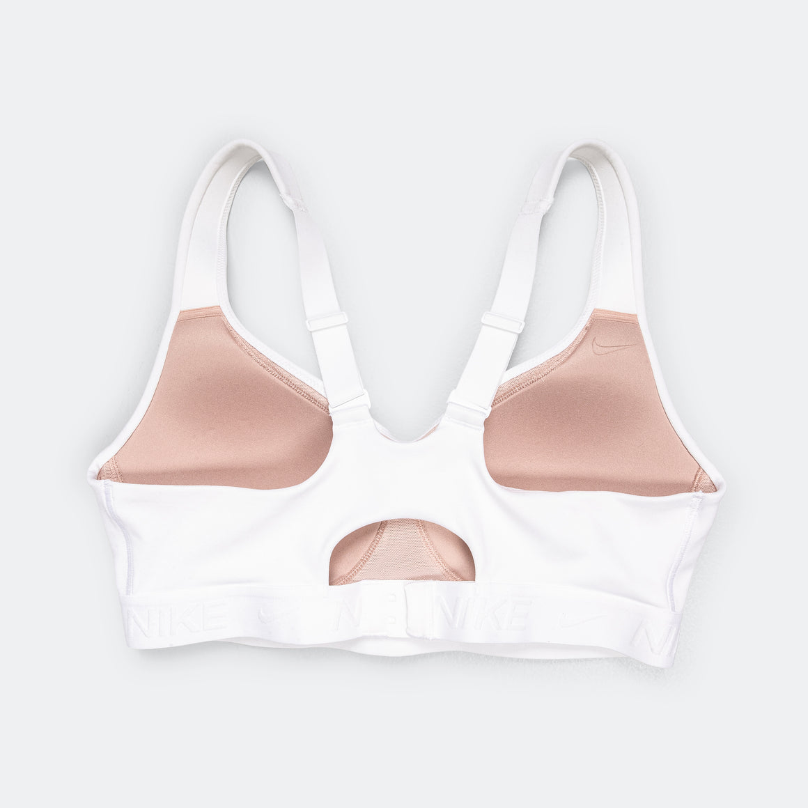 Nike - Womens Dri-FIT Indy High Support Bra - White/Stone Mauve - Up There Athletics