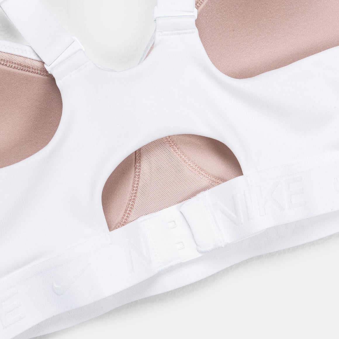 Nike - Womens Dri-FIT Indy High Support Bra - White/Stone Mauve - Up There Athletics