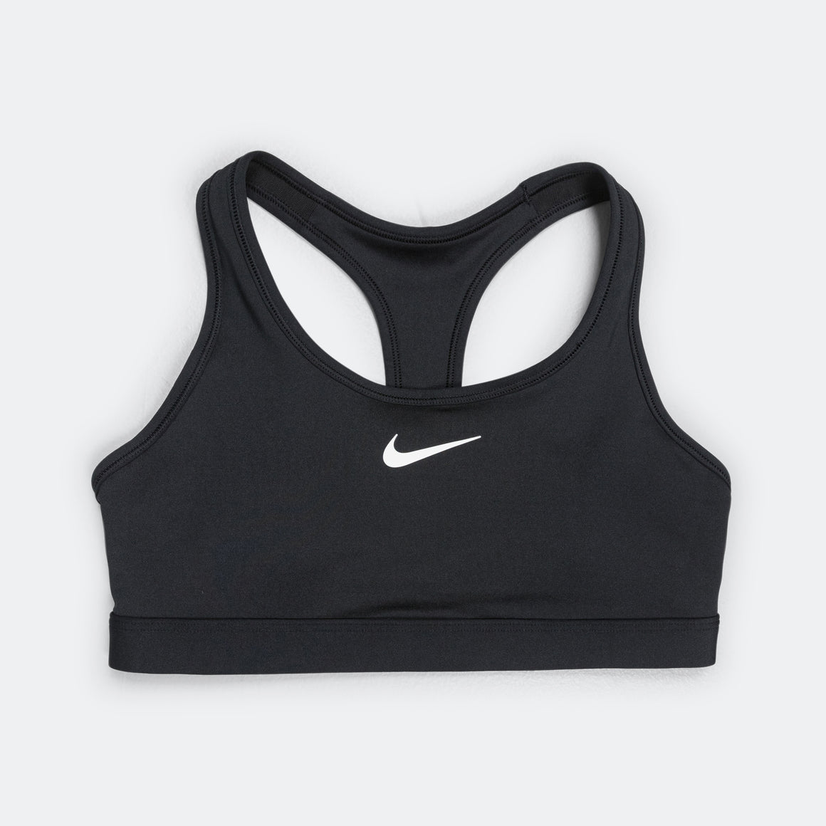 Nike - Womens Swoosh Medium Support Sports Bra - Black/White - Up There Athletics