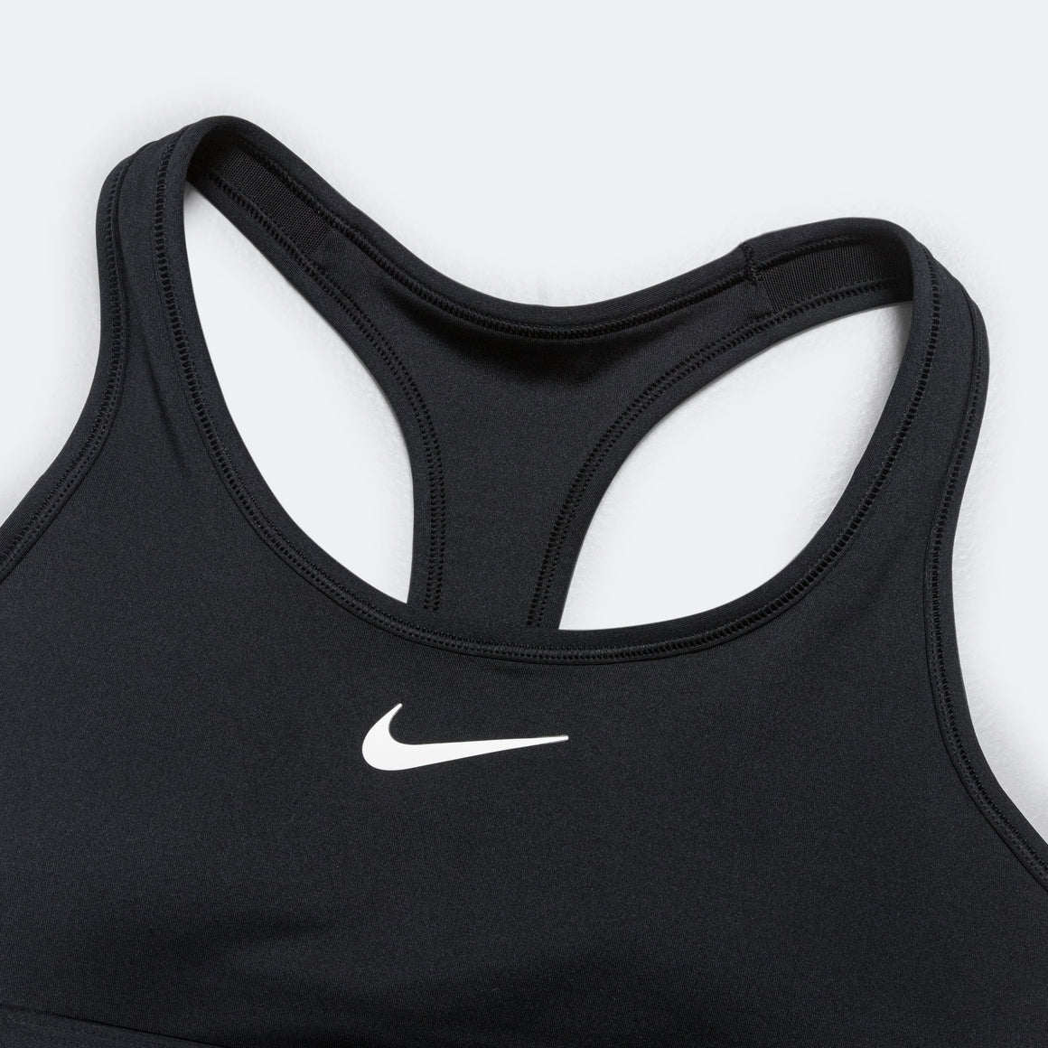 Nike - Womens Swoosh Medium Support Sports Bra - Black/White - Up There Athletics