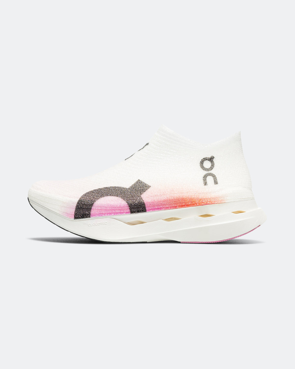 On Running - Cloudboom Strike LightSpray - White/Raspberry - Up There Athletics