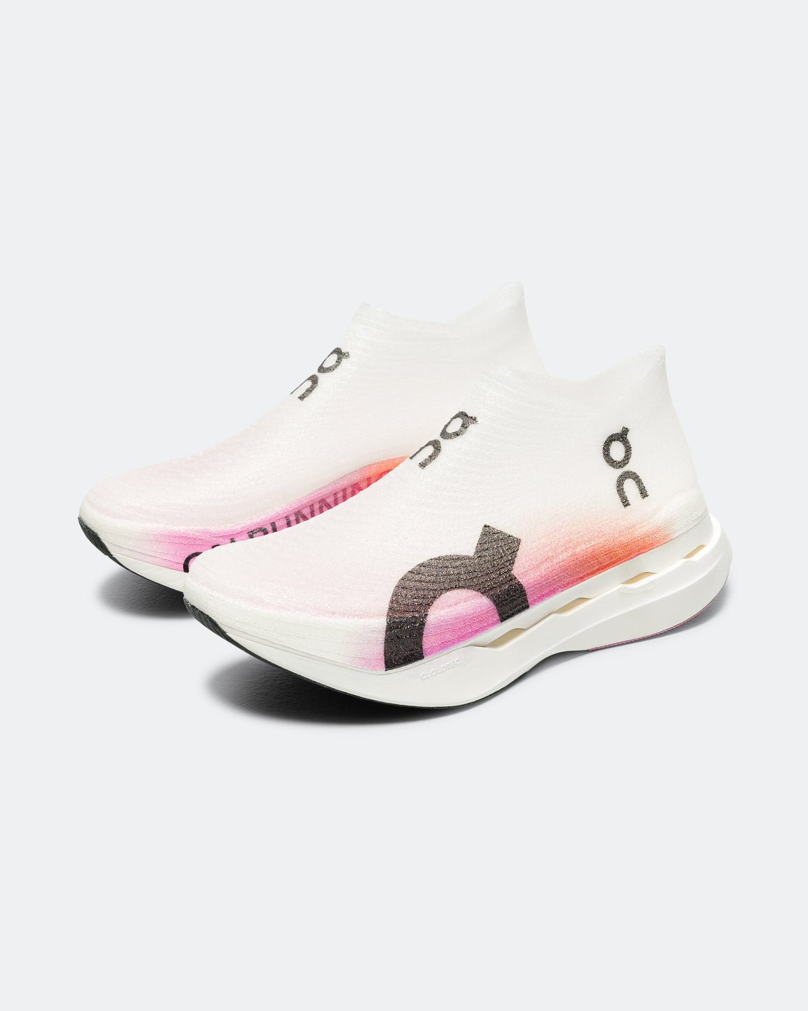 On Running - Cloudboom Strike LightSpray - White/Raspberry - Up There Athletics