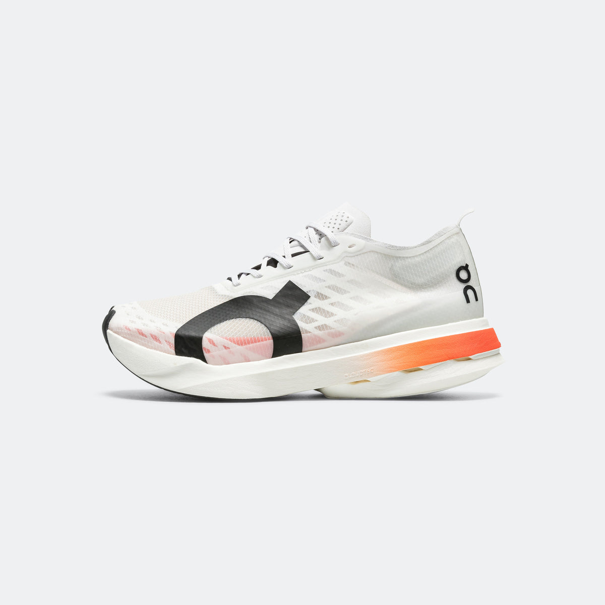 On Running Womens Cloudboom Strike - White/Black | Up There Athletics