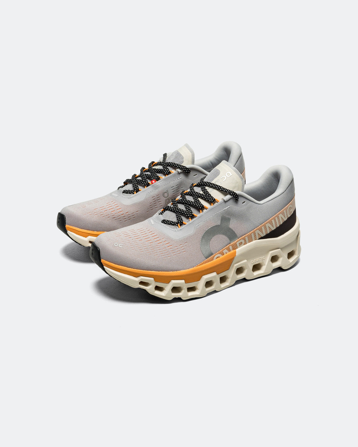 On Running - Mens Cloudmonster 2 - Glacier/Tangerine - Up There Athletics