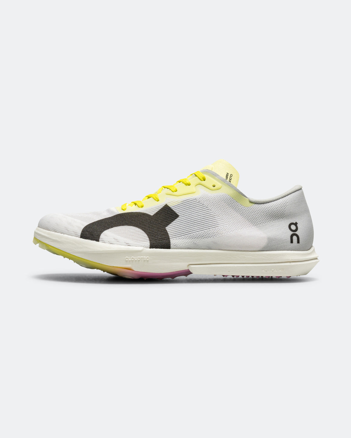 On Running - Mens Cloudspike Amplius 2 - White/Raspberry - Up There Athletics