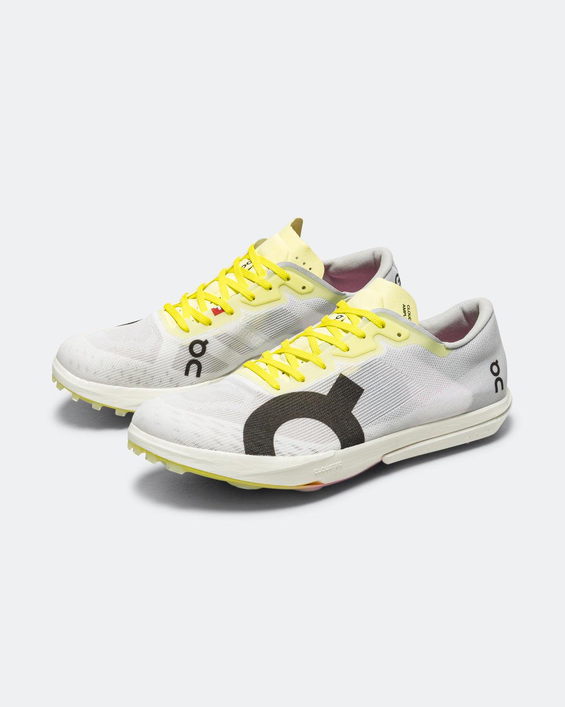 On Running - Womens Cloudspike Amplius 2 - White/Raspberry - Up There Athletics