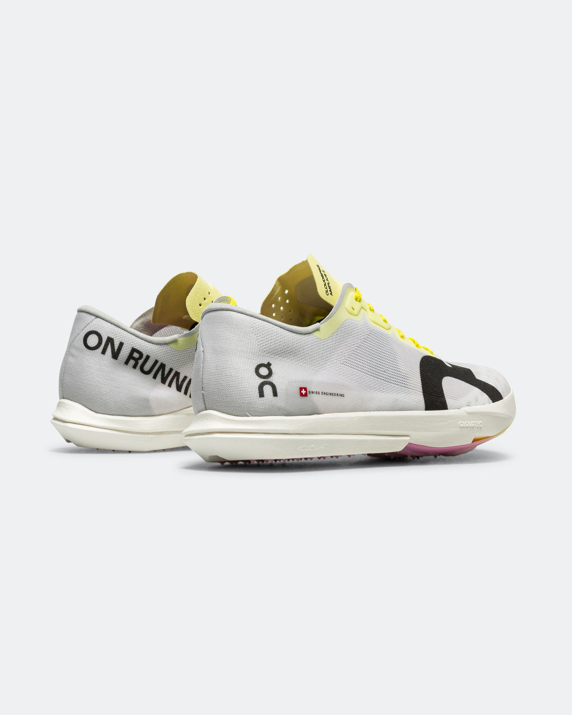 On Running - Mens Cloudspike Amplius 2 - White/Raspberry - Up There Athletics
