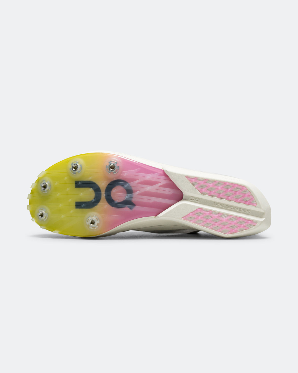 On Running - Mens Cloudspike Amplius 2 - White/Raspberry - Up There Athletics