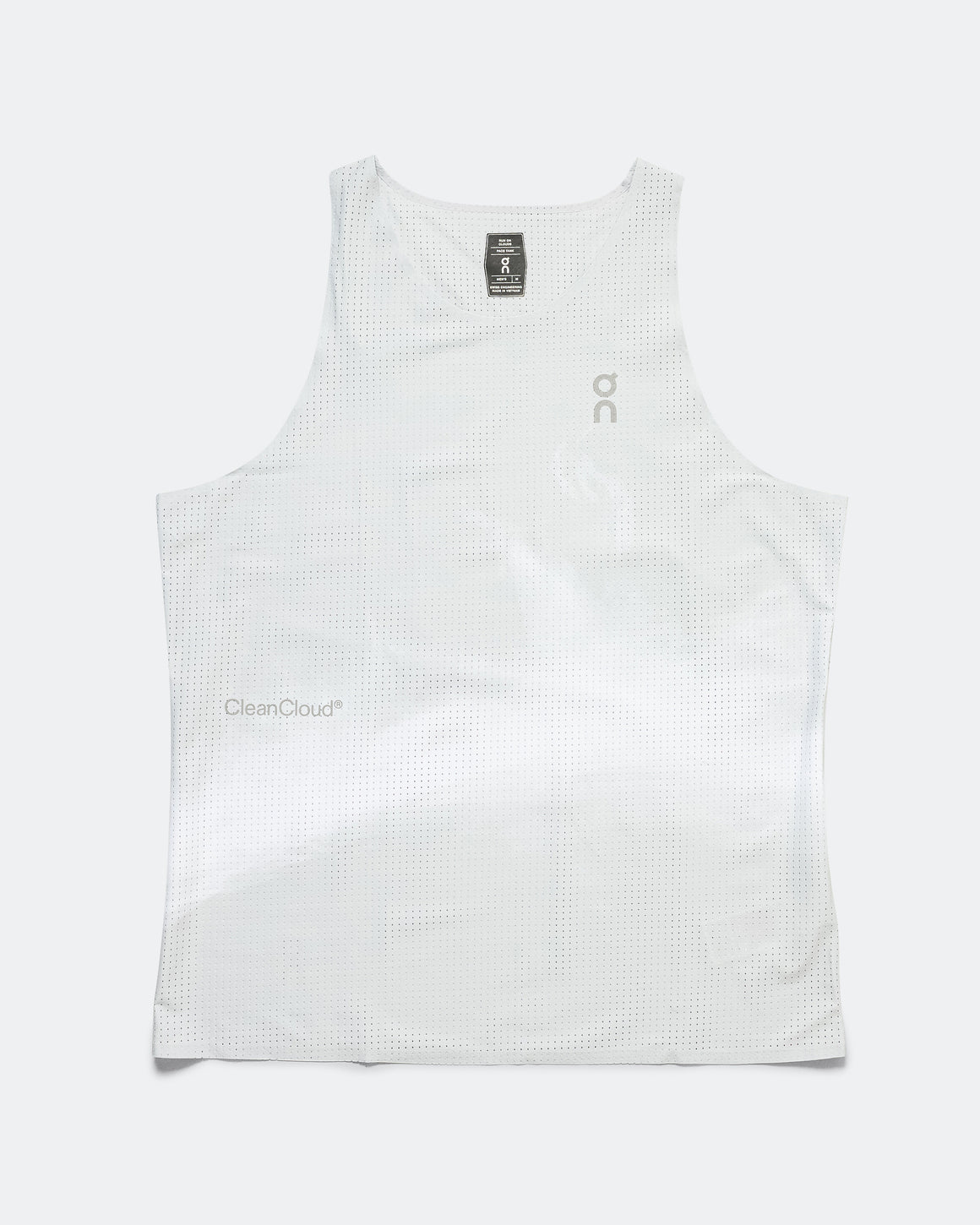 On Running - Mens Pace Tank - Glacier/White - Up There Athletics
