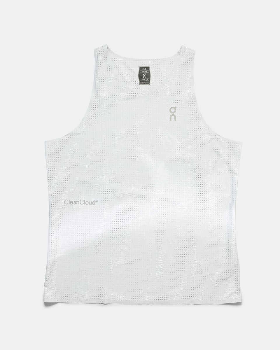 On Running - Mens Pace Tank - Glacier/White | Up There Athletics