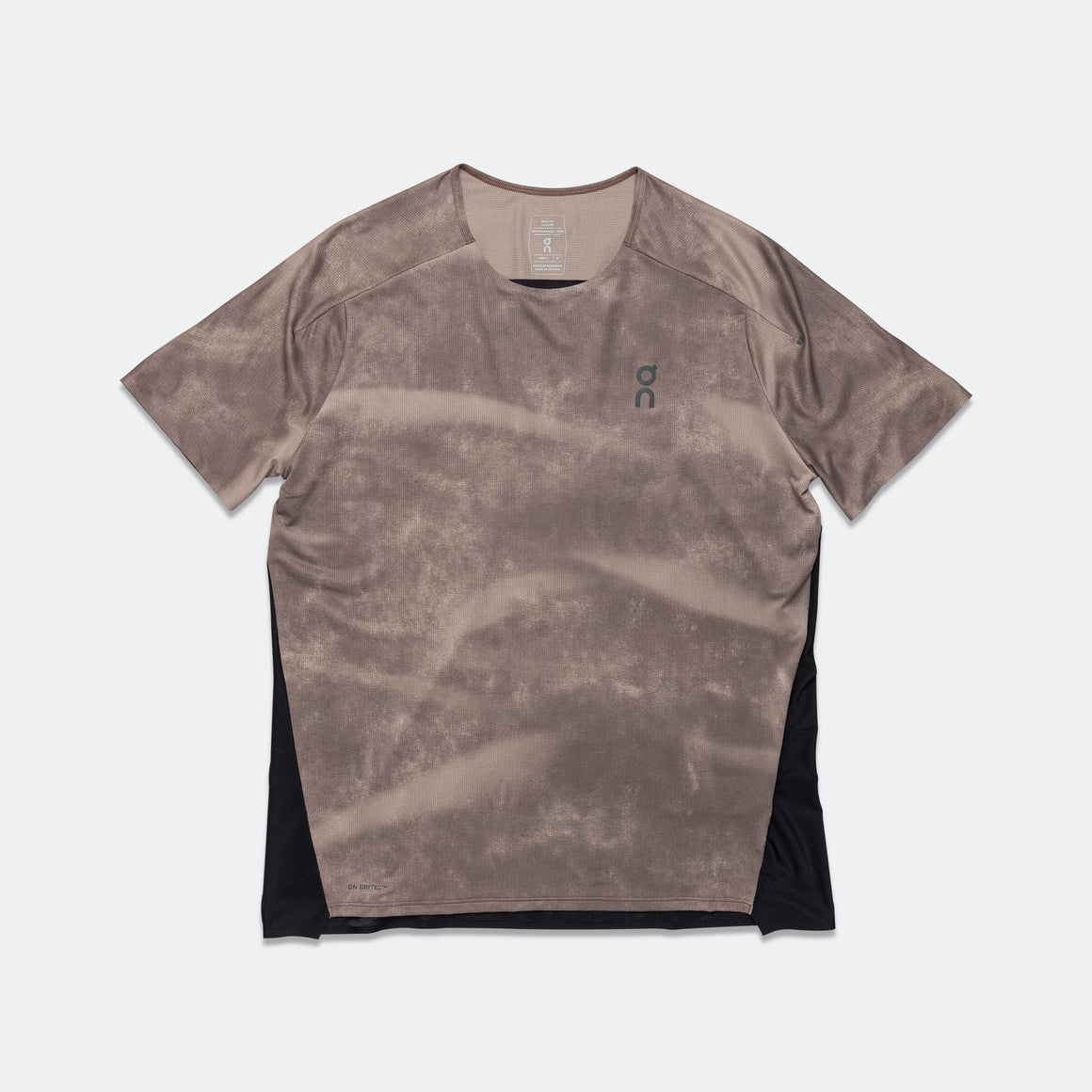On Running - Mens Performance-T AOP - Cinder/Black - Up There Athletics