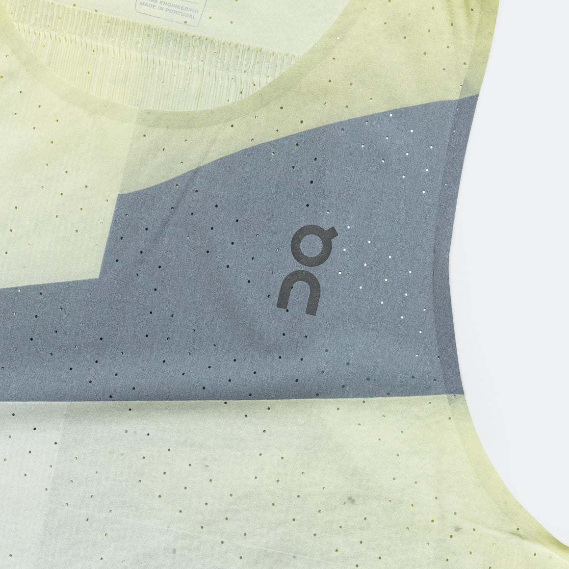 On Running - Mens Race Singlet - Limelight/Glacier - Up There Athletics
