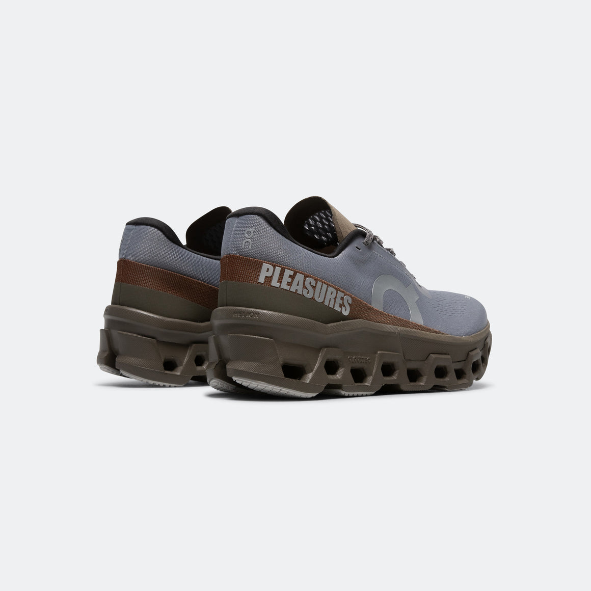 On Running - Mens Cloudmonster 2 x Pleasures x The Loop - Mist/Olive - Up There Athletics