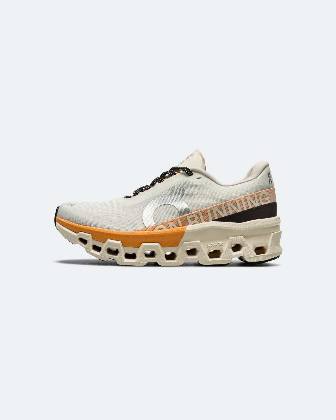 On Running - Womens Cloudmonster 2 - Ivory/Tangerine - Up There Athletics