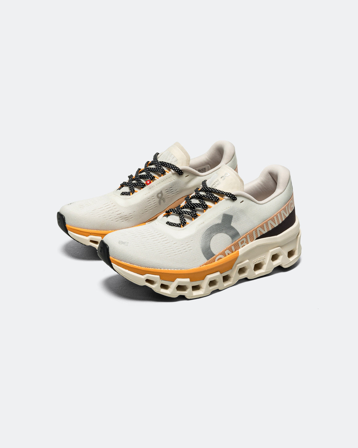 On Running - Womens Cloudmonster 2 - Ivory/Tangerine - Up There Athletics