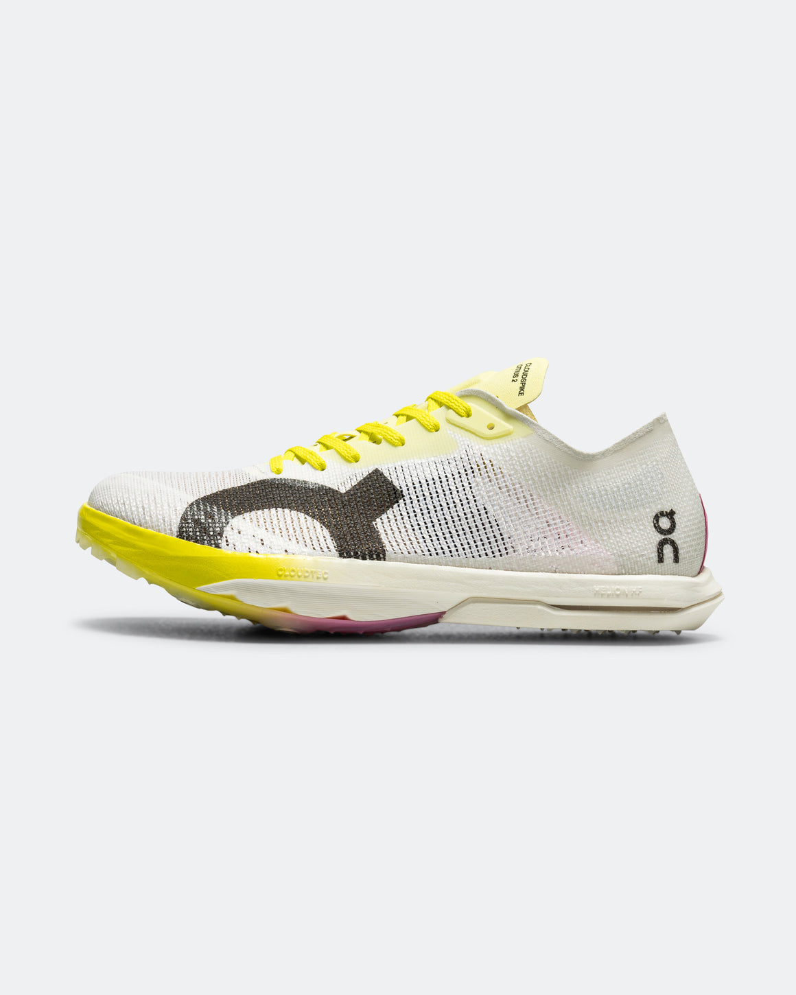 On Running - Womens Cloudspike Citius 2 - White/Raspberry - Up There Athletics