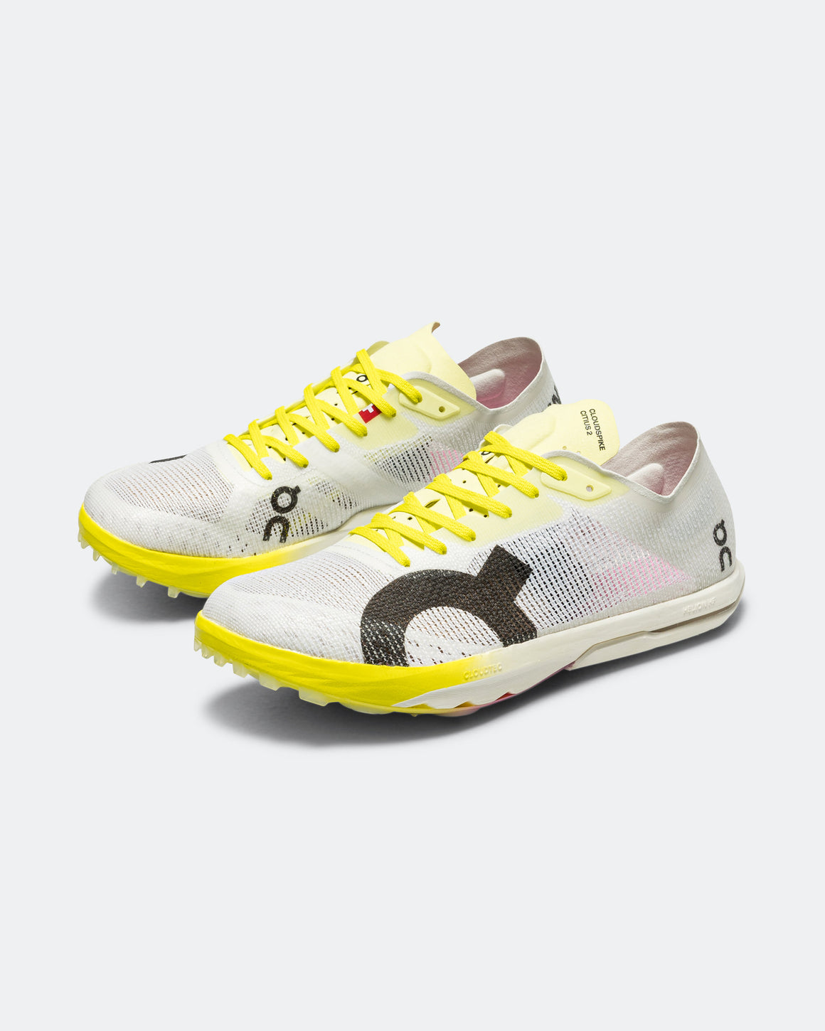 On Running - Womens Cloudspike Citius 2 - White/Raspberry - Up There Athletics
