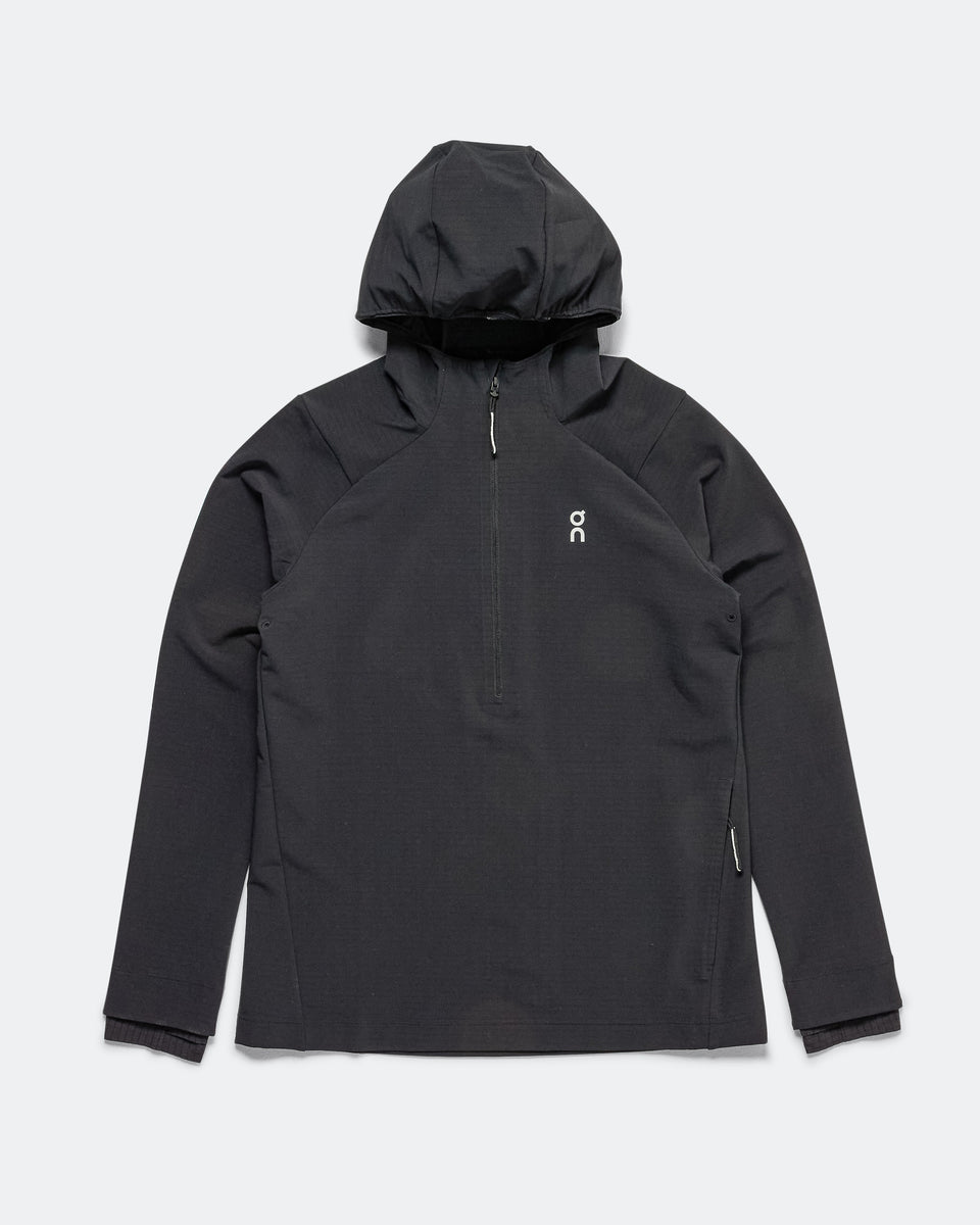 On Running - Womens Pace Hoodie - Black | Up There Athletics