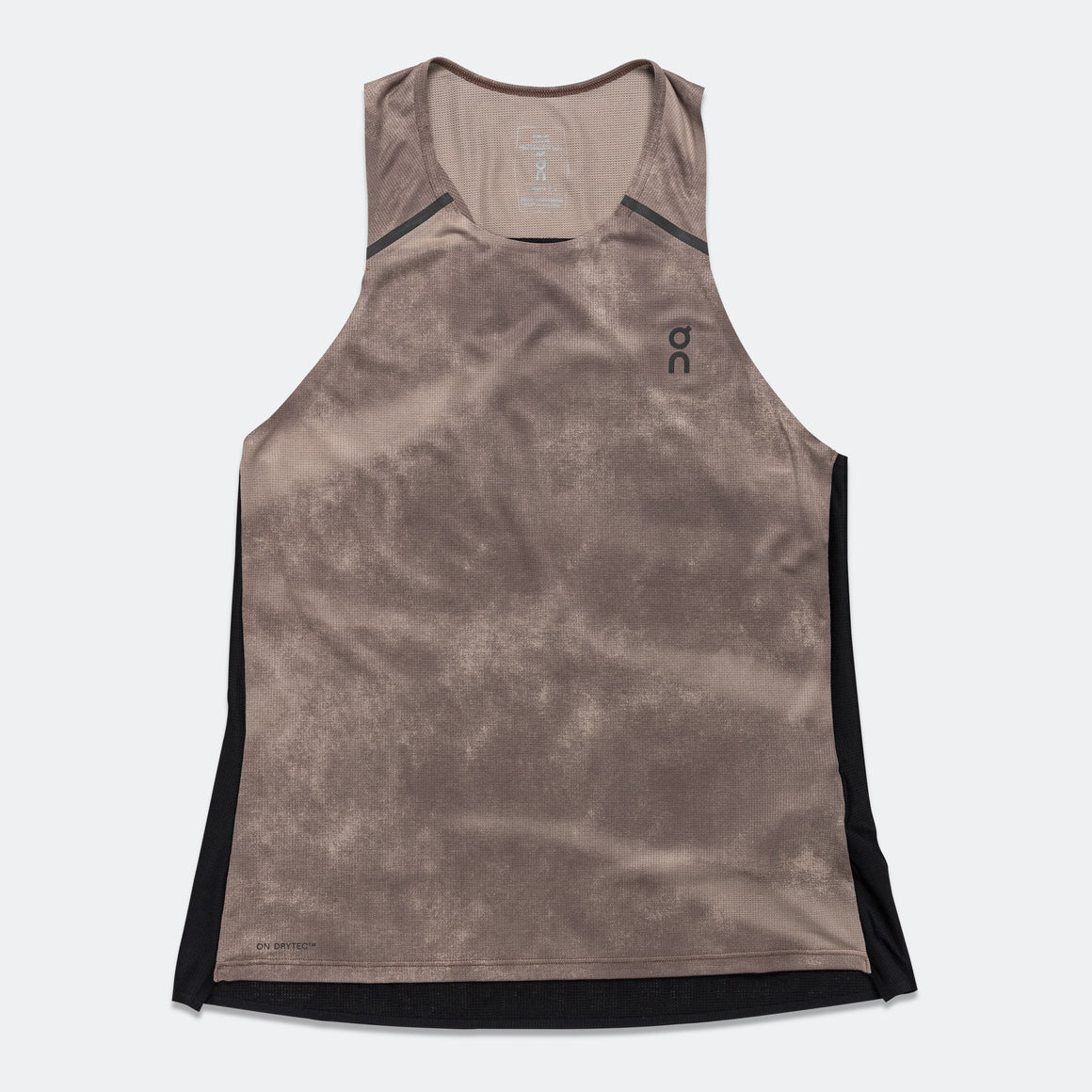 On Running - Womens Performance Tank AOP - Cinder/Black - Up There Athletics