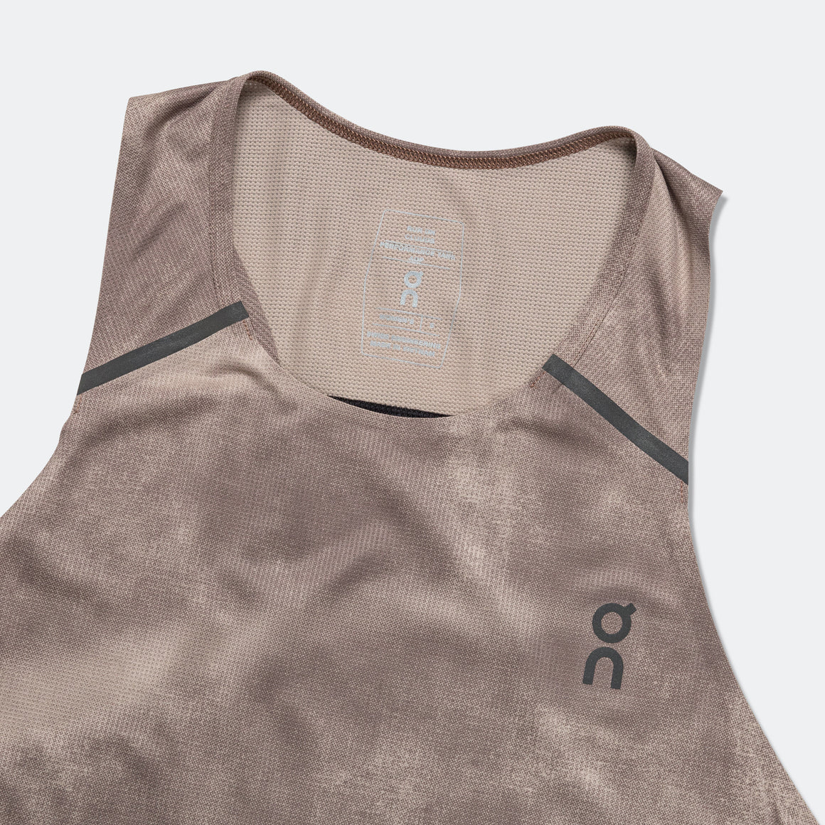 On Running - Womens Performance Tank AOP - Cinder/Black - Up There Athletics