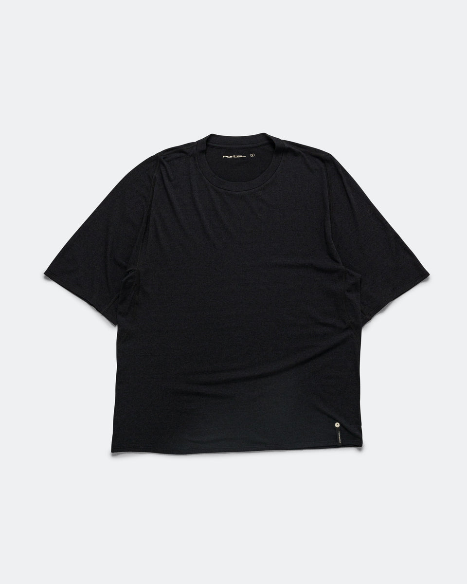 Portal - Drift Merino SS Tee - Black Beauty | Up There Athletics