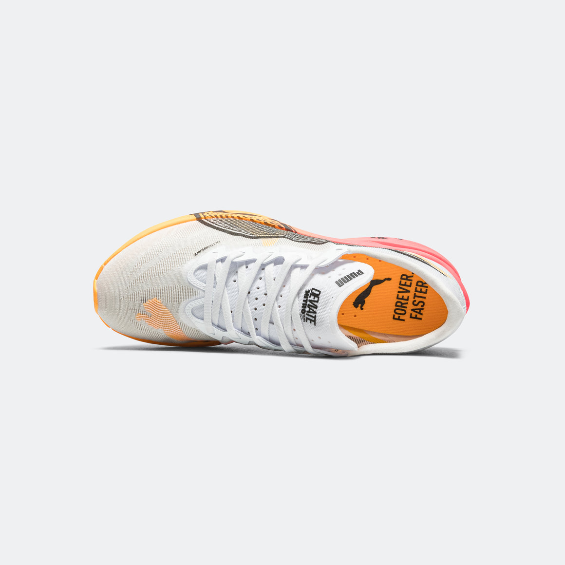 Puma - Womens Deviate NITRO Elite 3 PROTO - White/Sunset Glow-Sun Stream - Up There Athletics