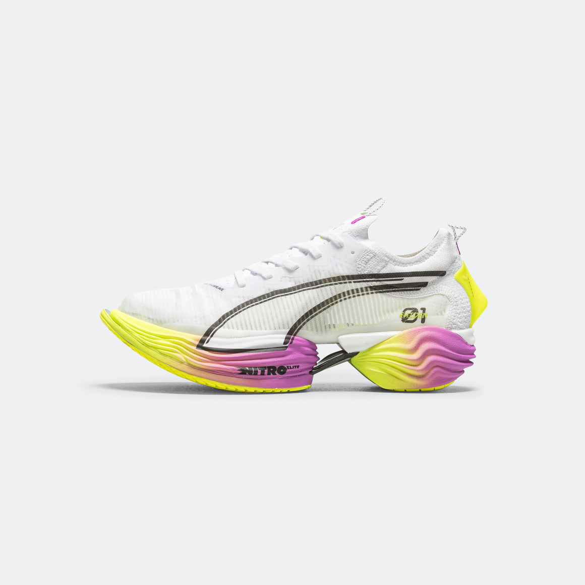 Puma - Womens Fast-R Nitro Elite 2 Ekiden Glow - White/Pure Magenta-Yellow Alert - Up There Athletics