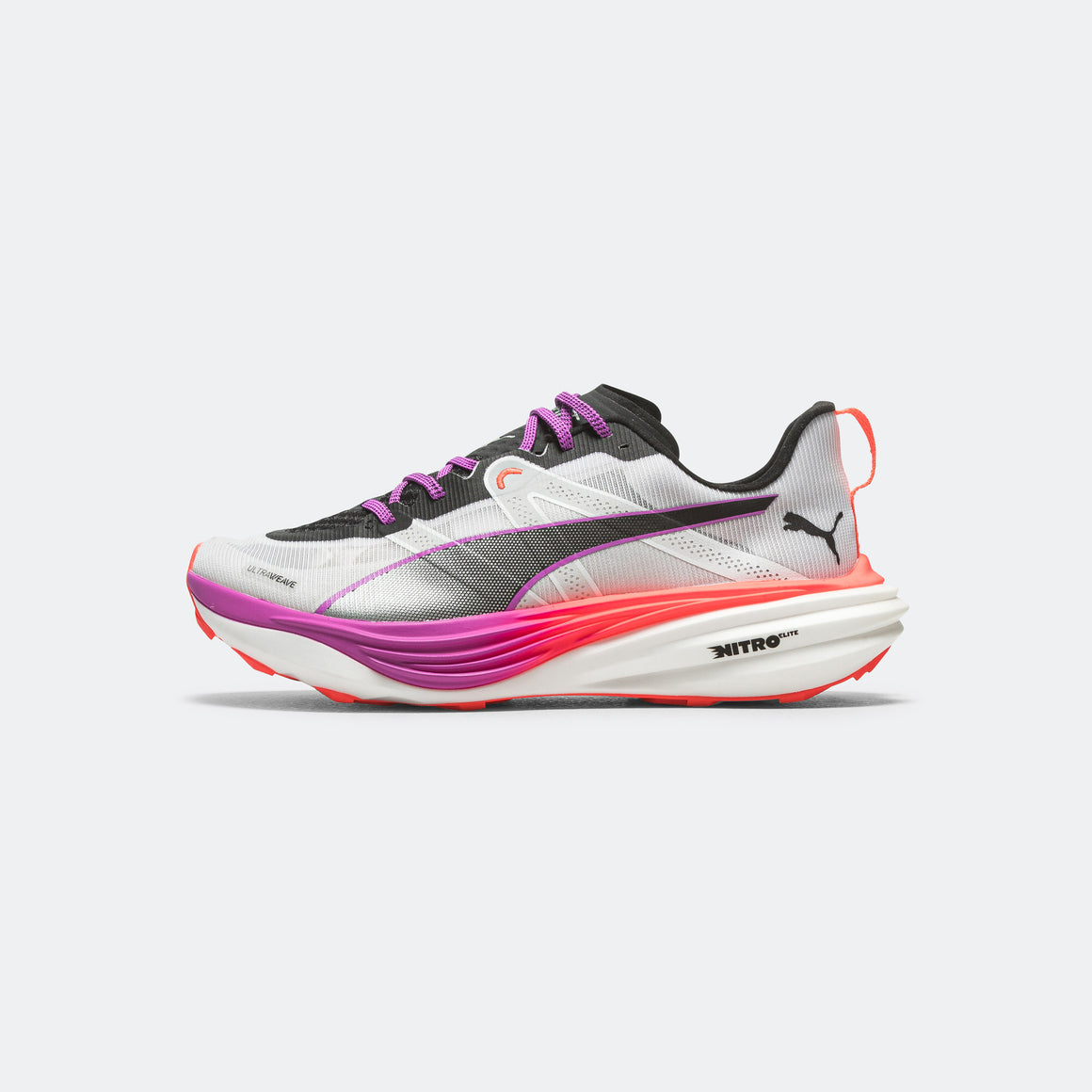 Puma - Womens Deviate NITRO Elite Trail - White/Glowing Red-Pure Magenta - Up There Athletics