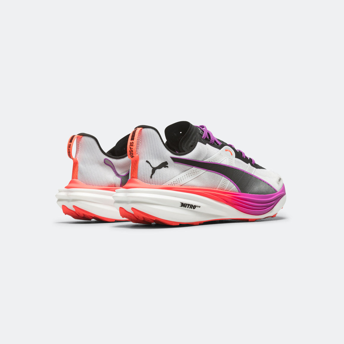 Puma - Womens Deviate NITRO Elite Trail - White/Glowing Red-Pure Magenta - Up There Athletics