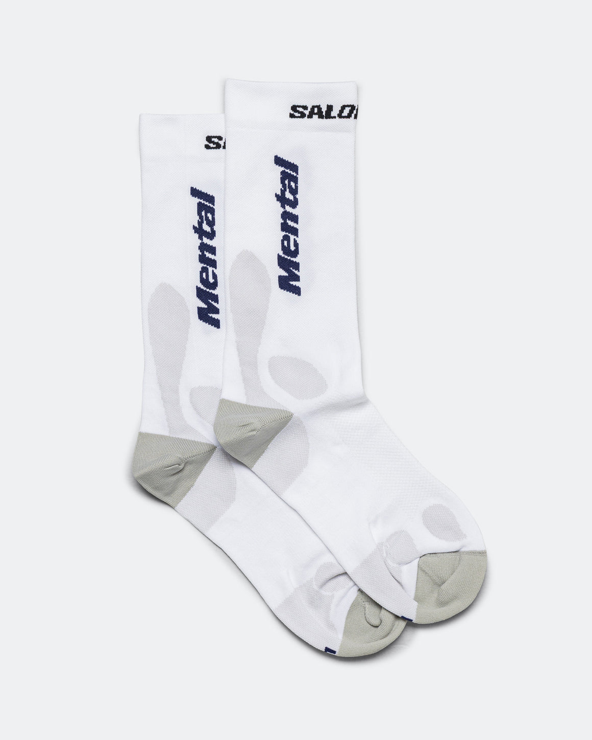 Salomon - Crew Sock x Mental Athletic - White/Lunar Rock - Up There Athletics