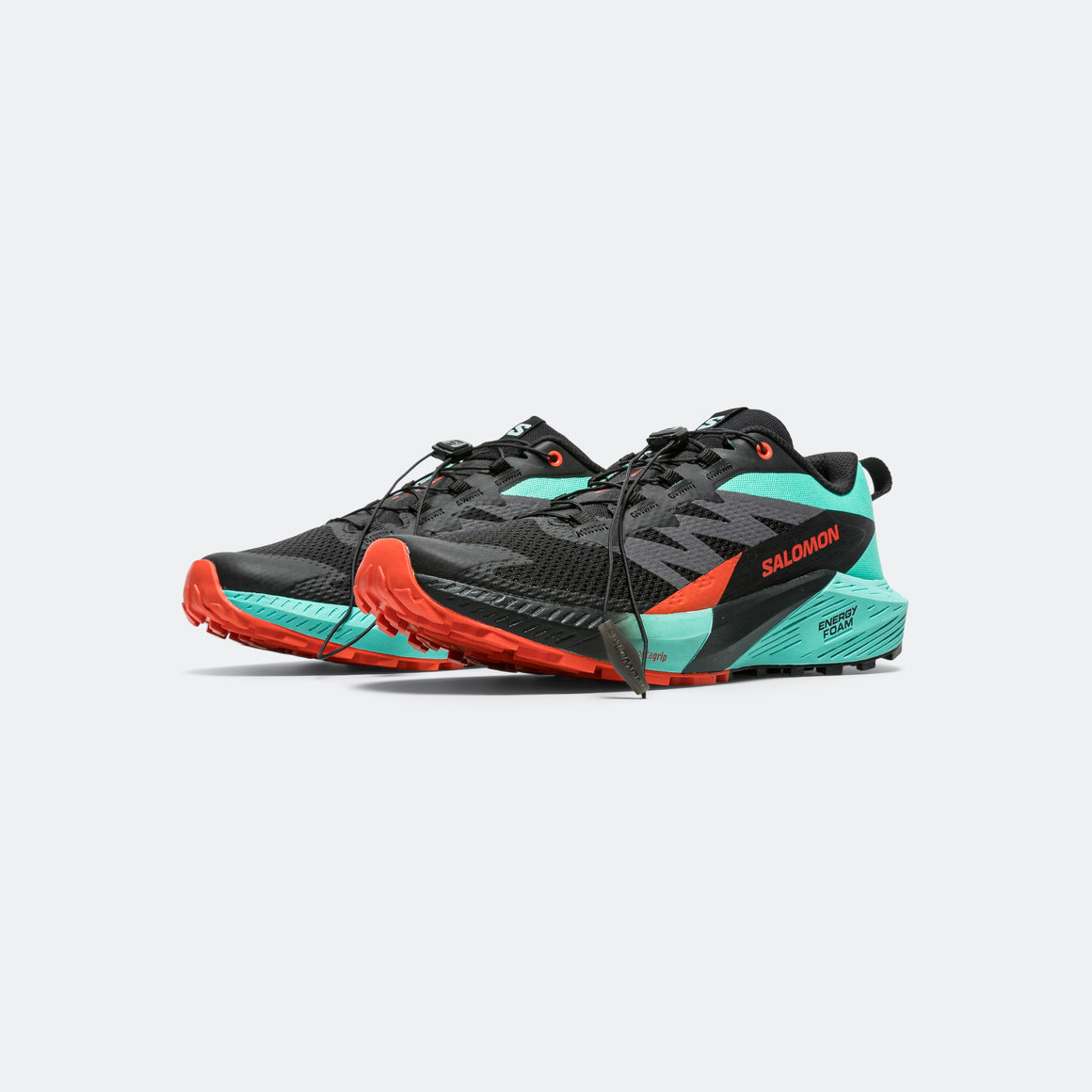 Salomon - Mens Sense Ride 5 - Black/Bay-Cherry Tomato - Up There Athletics