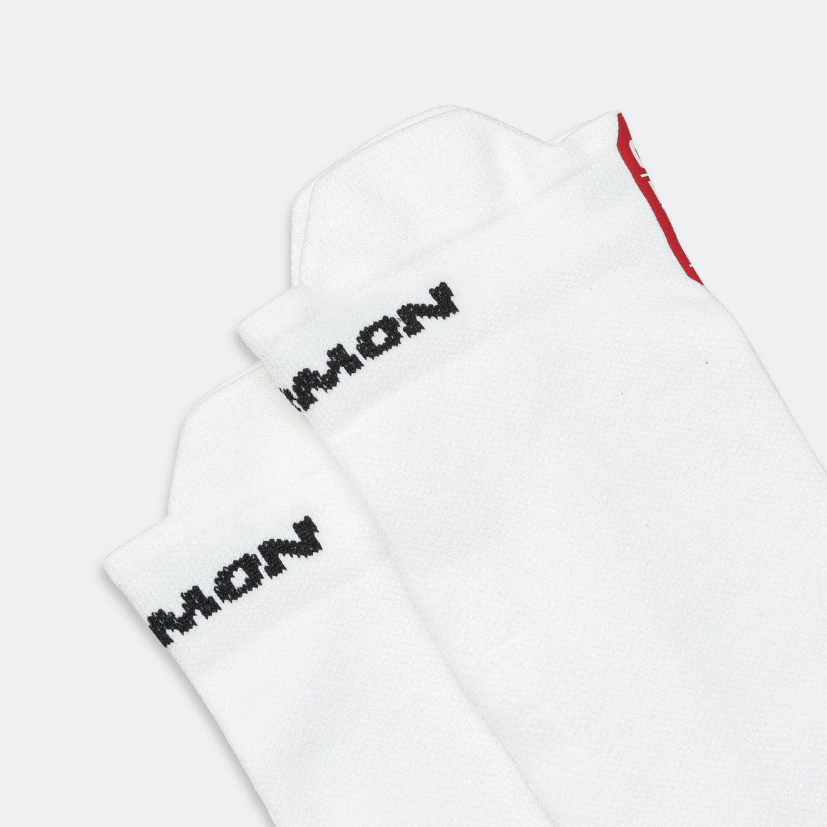 Salomon - S/Lab Glide Crew Socks - Vanilla Ice/Pompeian Red - Up There Athletics