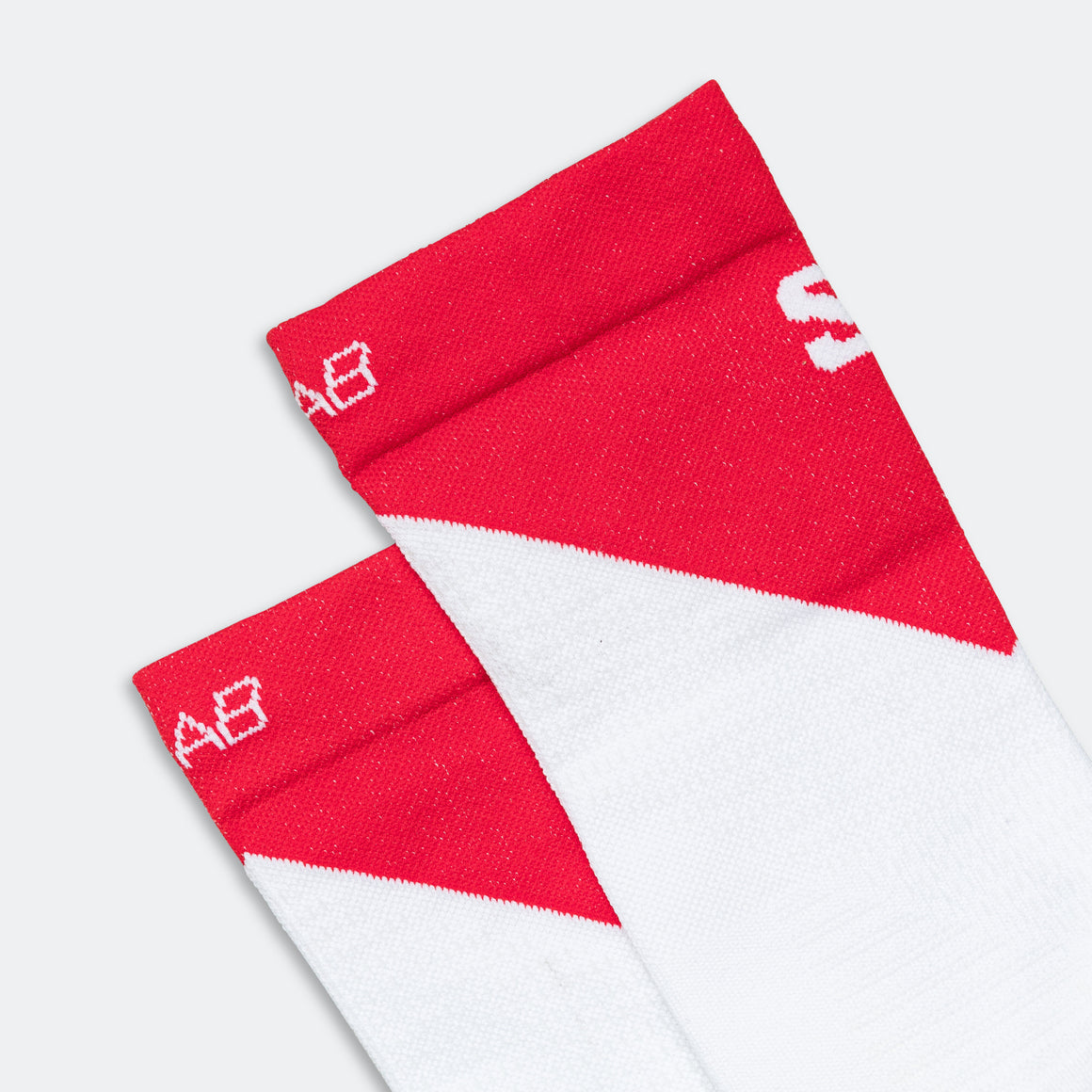 Salomon - S/Lab Phantasm Crew Socks - White/Fiery red - Up There Athletics
