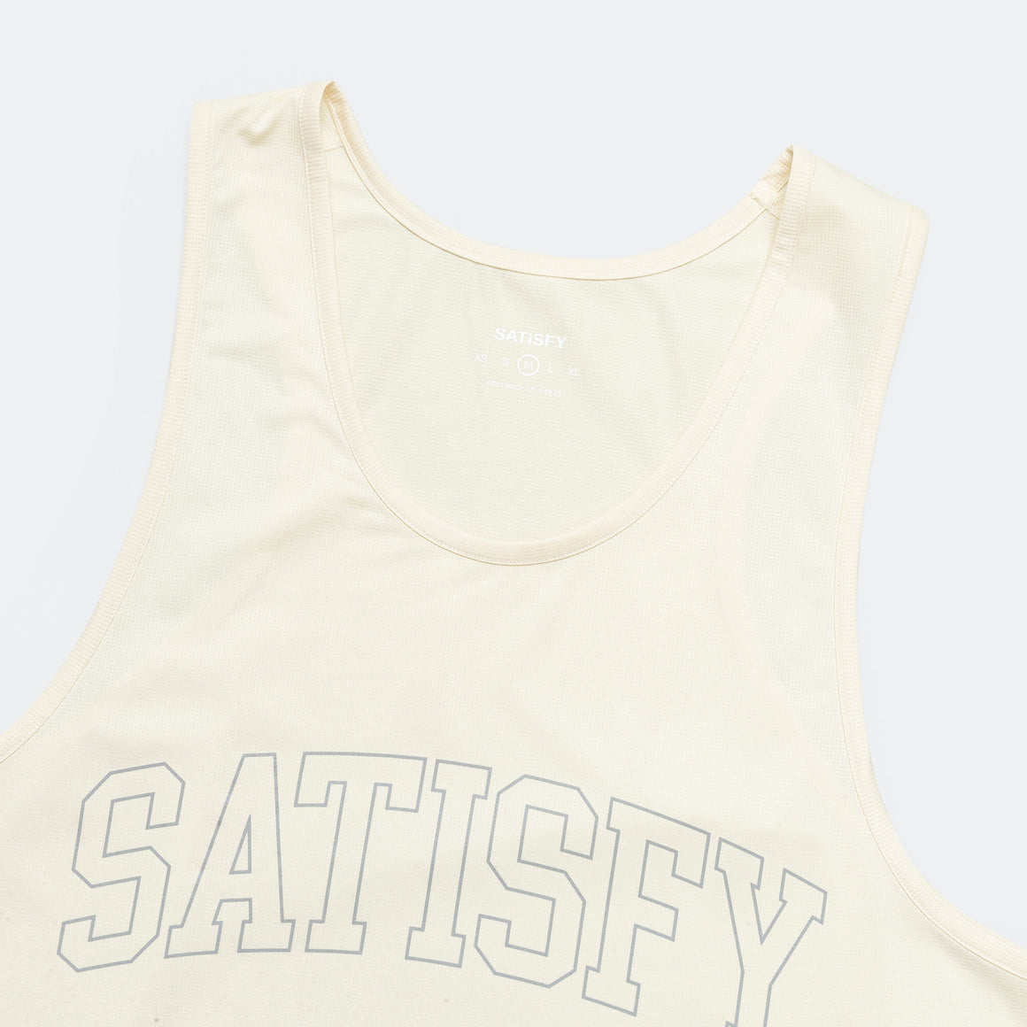 Satisfy - AuraLite Tech Singlet - Cream - Up There Athletics