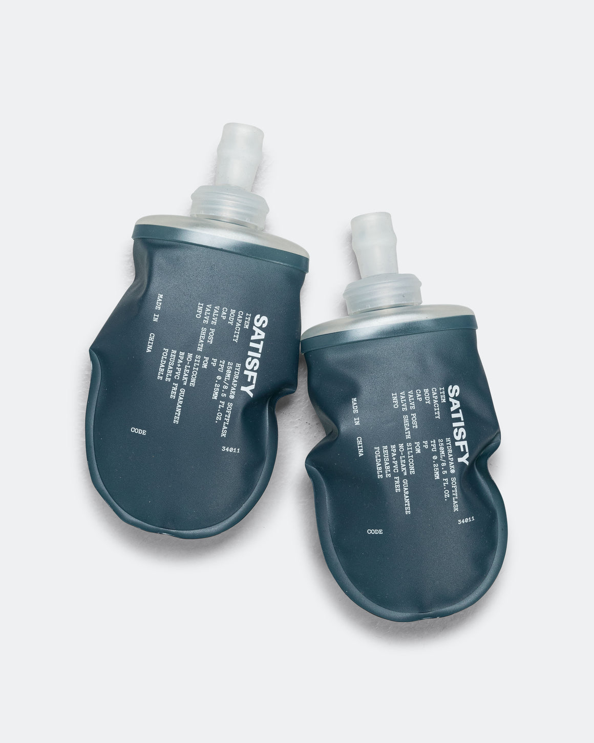 Satisfy - HydraPak Soft Flask 250ml 2-Pack - Dark Slate - Up There Athletics