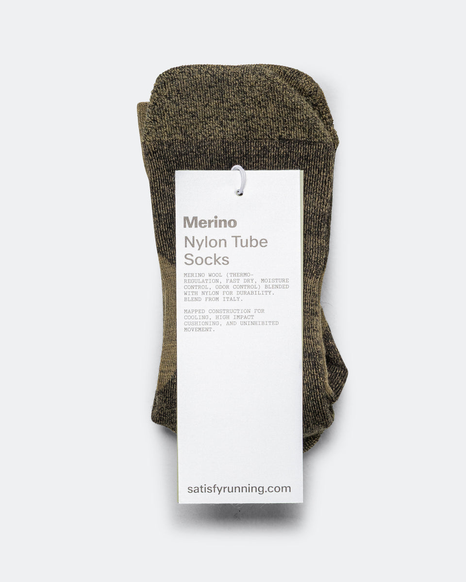新品 SALE Satisfy Merino Nylon Tube Socks Satisfy - Merino Nylon Tube Socks - Dark Olive | Up There Athletics