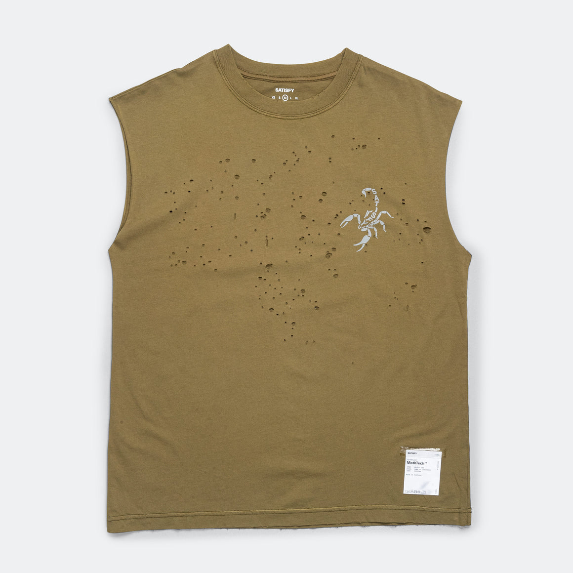 Satisfy - MothTech Muscle Tee - Sun Bleached Military Olive - Up There Athletics