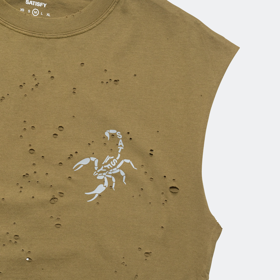 Satisfy - MothTech Muscle Tee - Sun Bleached Military Olive - Up There Athletics
