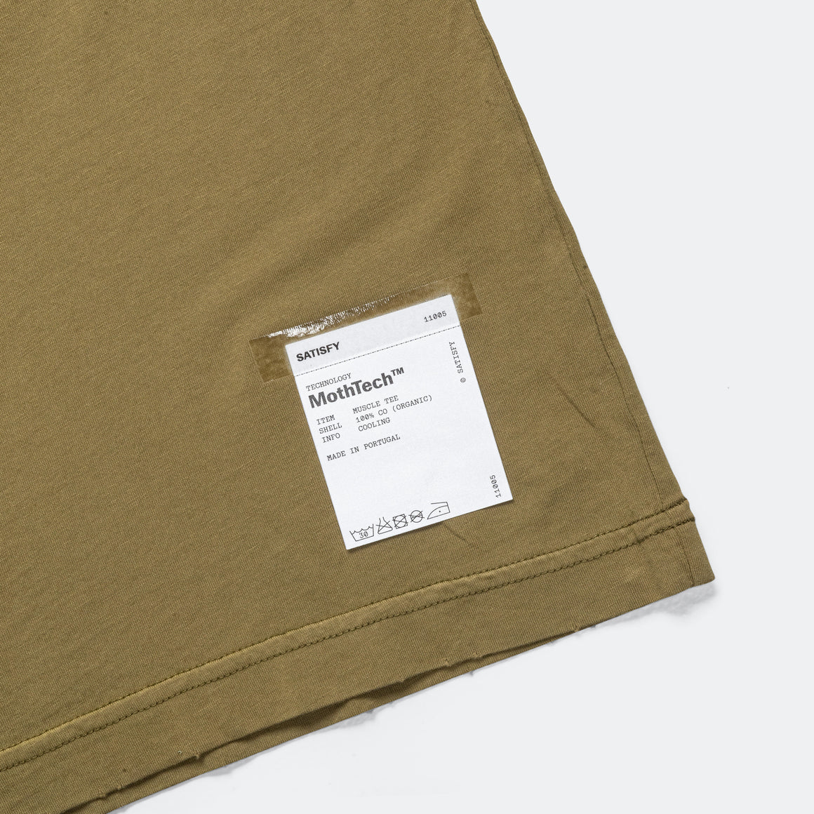 Satisfy - MothTech Muscle Tee - Sun Bleached Military Olive - Up There Athletics