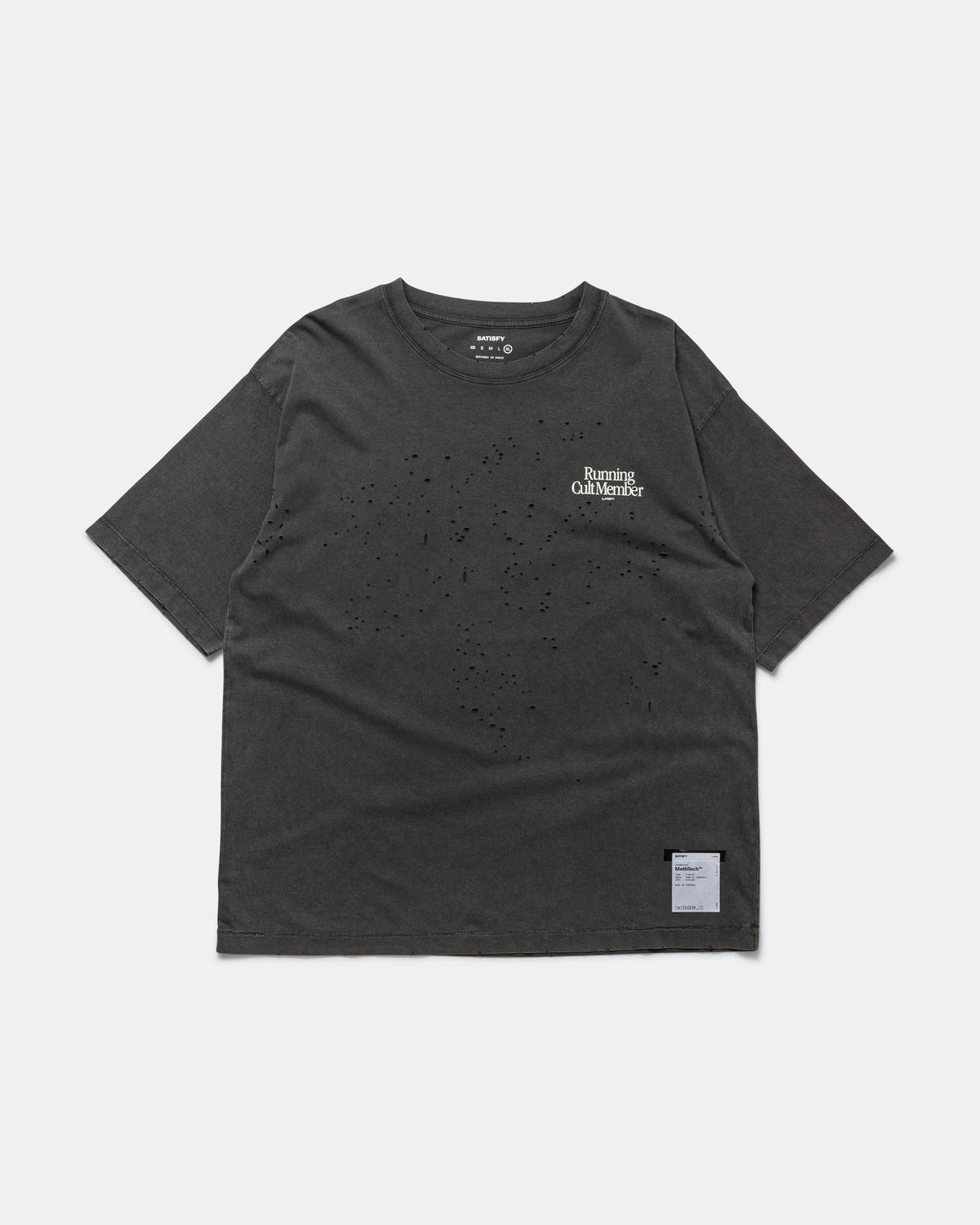 Satisfy - MothTech 'Running Cult Member' T-Shirt - Aged Black - Up There Athletics