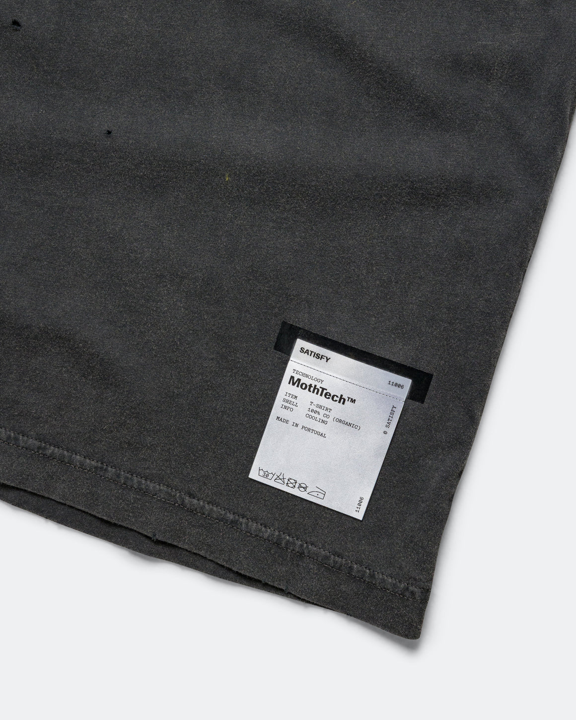 Satisfy - MothTech 'Running Equipment' T-Shirt - Aged Black - Up There Athletics