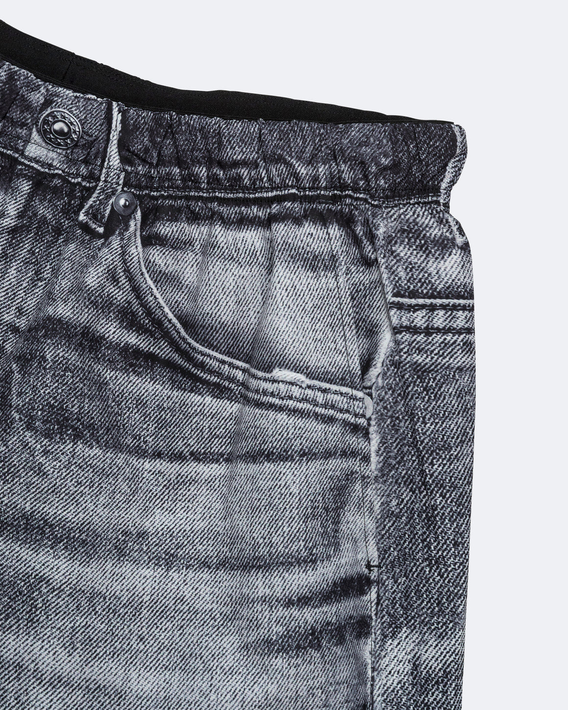 Satisfy - PeaceShell 5in Unlined Shorts - Black Denim - Up There Athletics