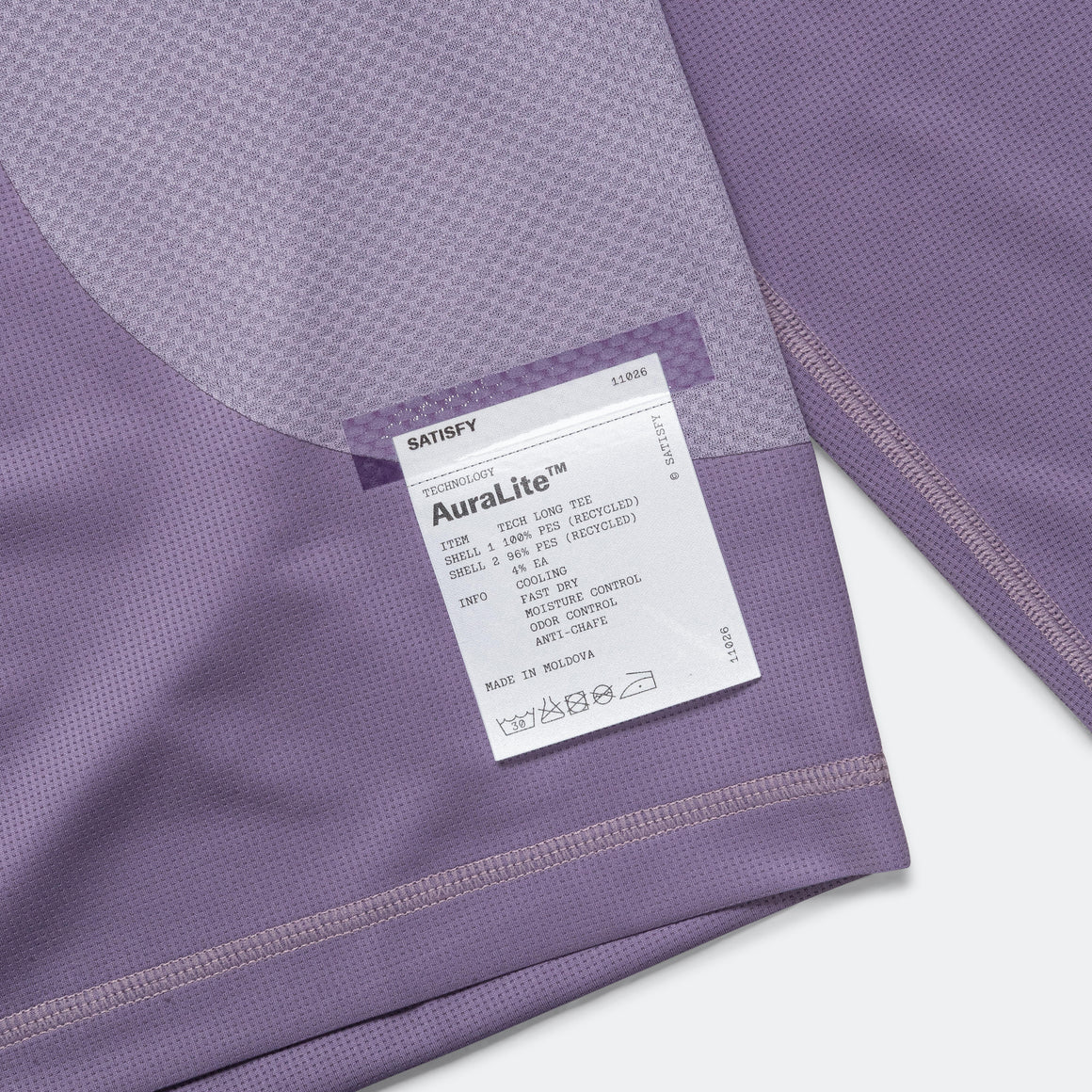 Satisfy - AuraLite Tech Long Tee - Purple Sage - Up There Athletics