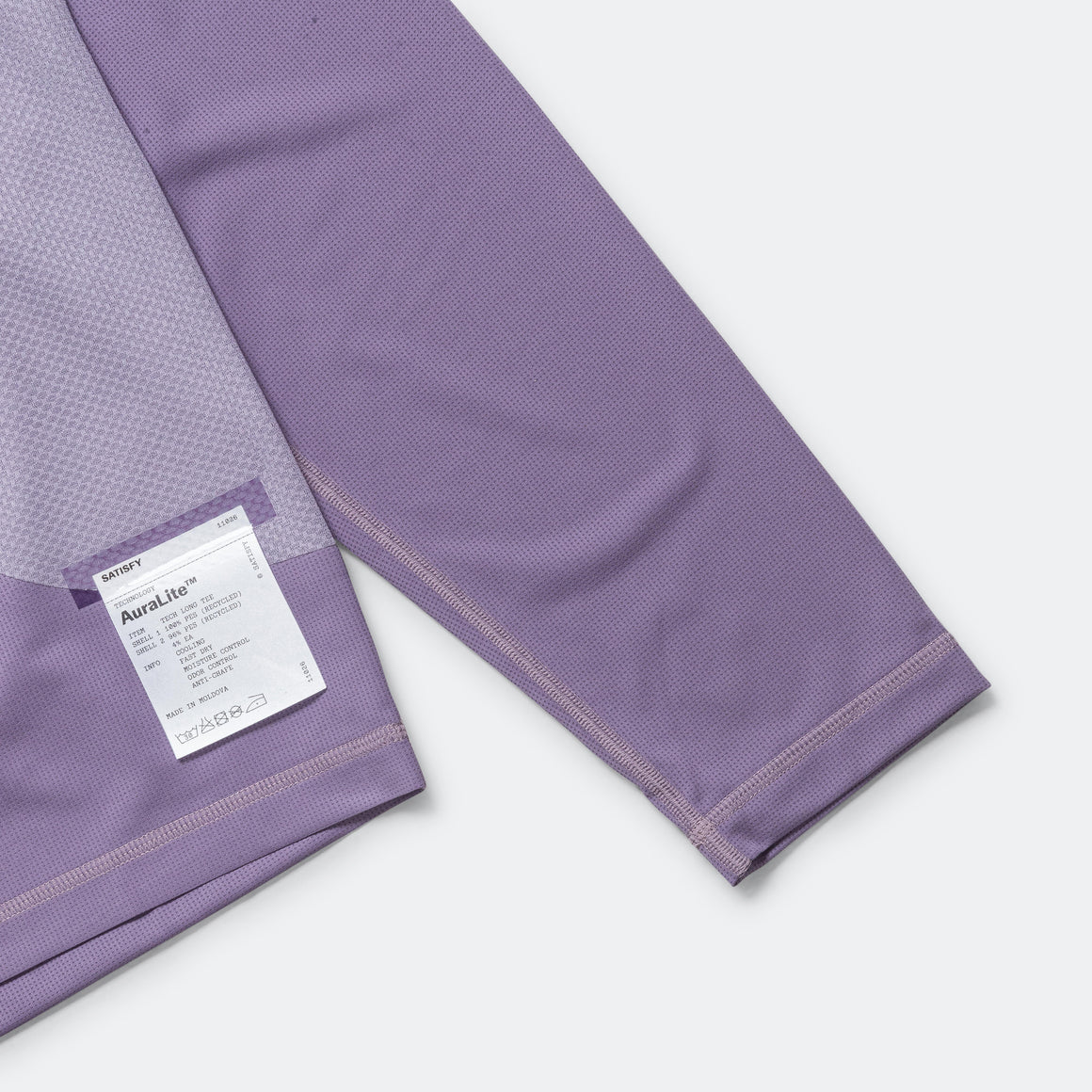 Satisfy - AuraLite Tech Long Tee - Purple Sage - Up There Athletics