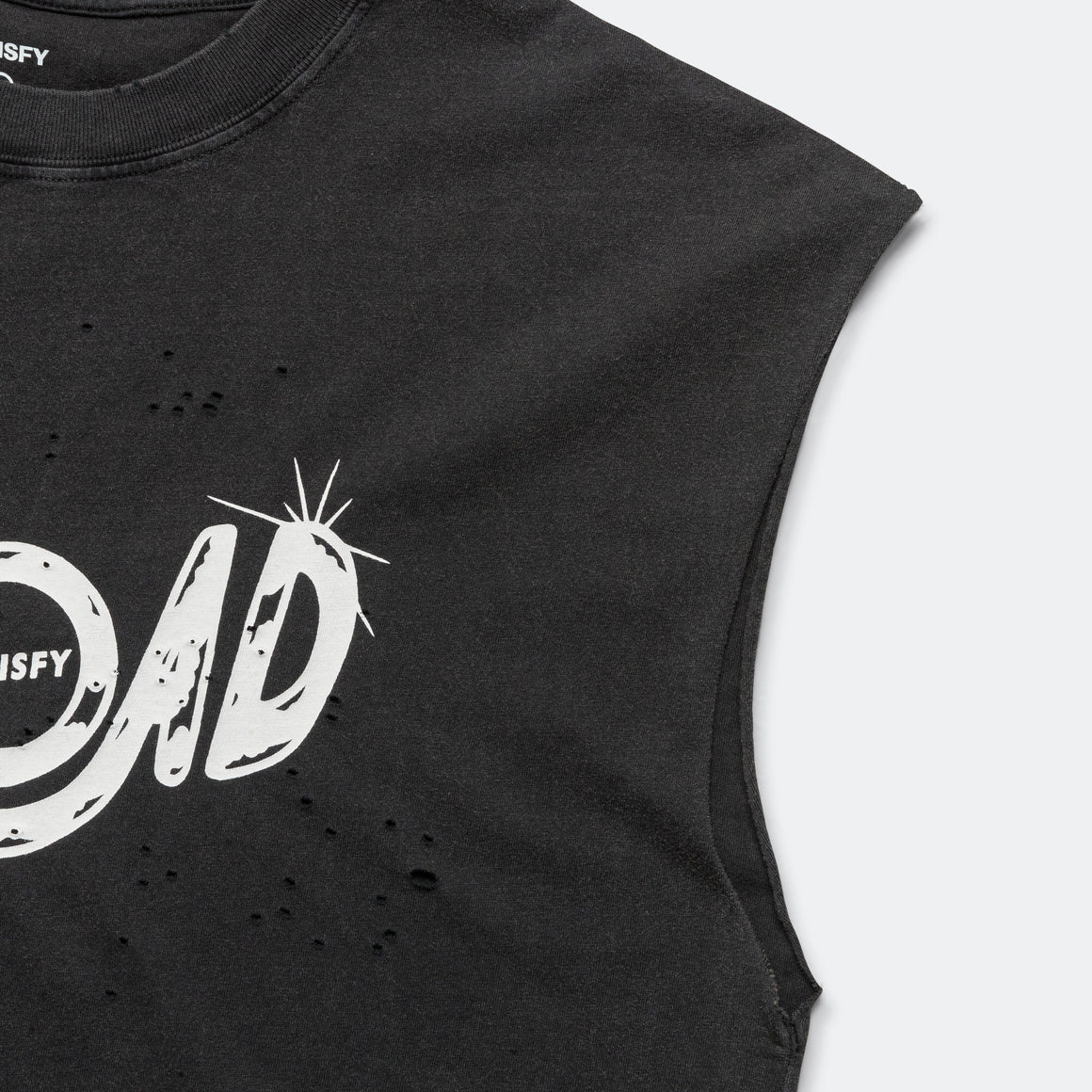 Satisfy - MothTech 'Off Road' Cropped Fringed Muscle Tee - Up There Athletics