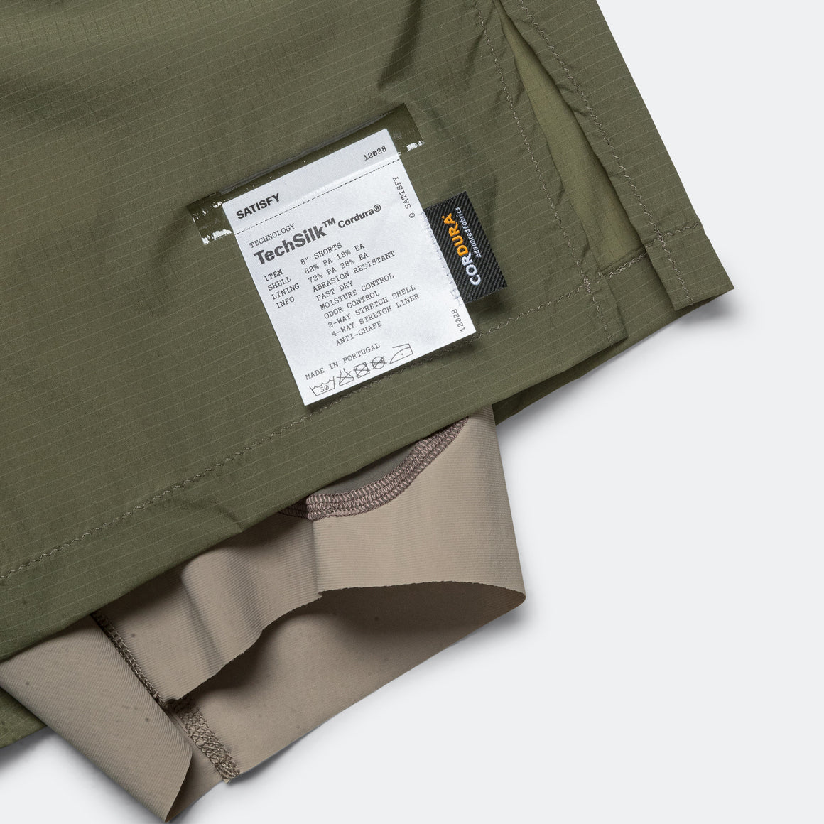 Satisfy - TechSilk Cordura 8" Shorts - Olive - Up There Athletics