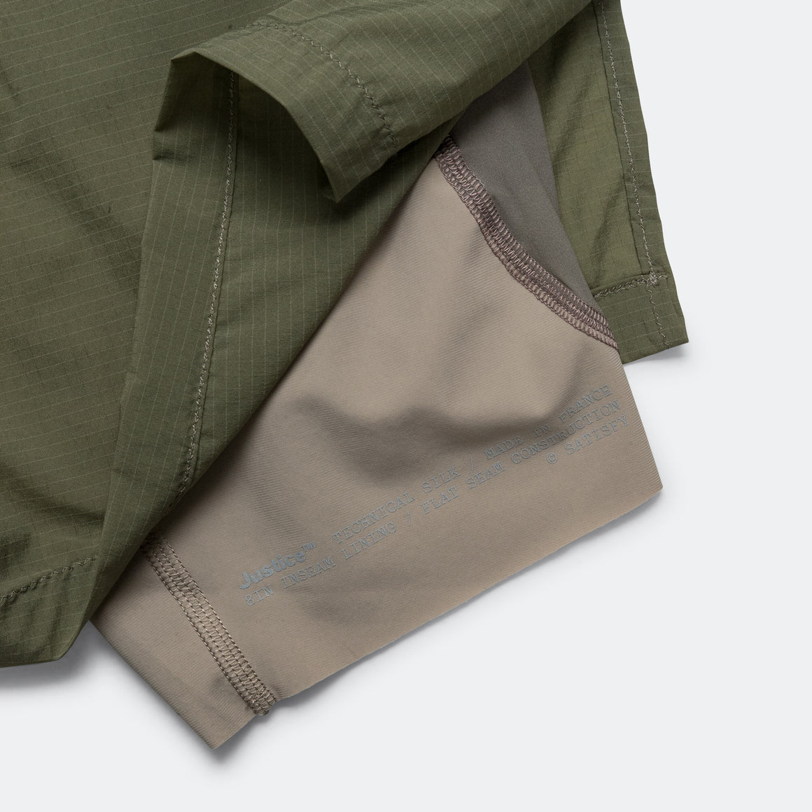 Satisfy - TechSilk Cordura 8" Shorts - Olive - Up There Athletics