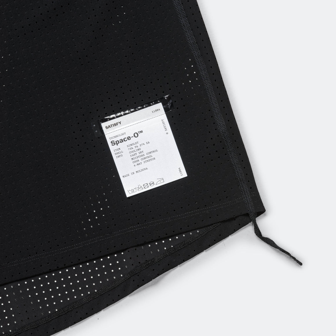 Satisfy - Space-O Singlet - Black - Up There Athletics