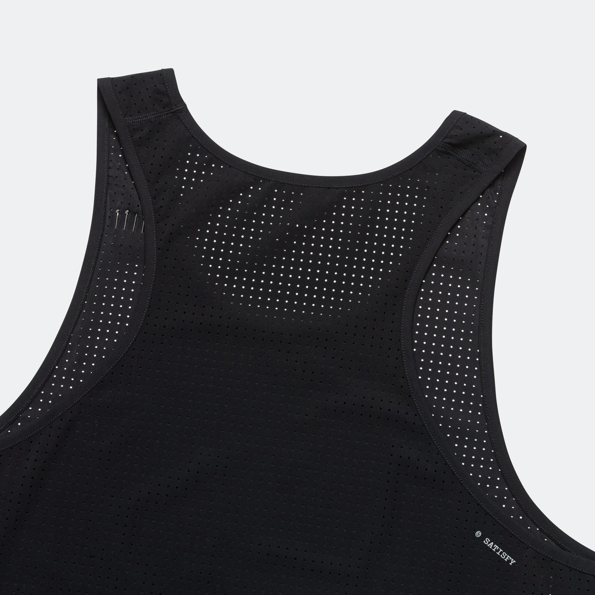 Satisfy - Space-O Singlet - Black - Up There Athletics