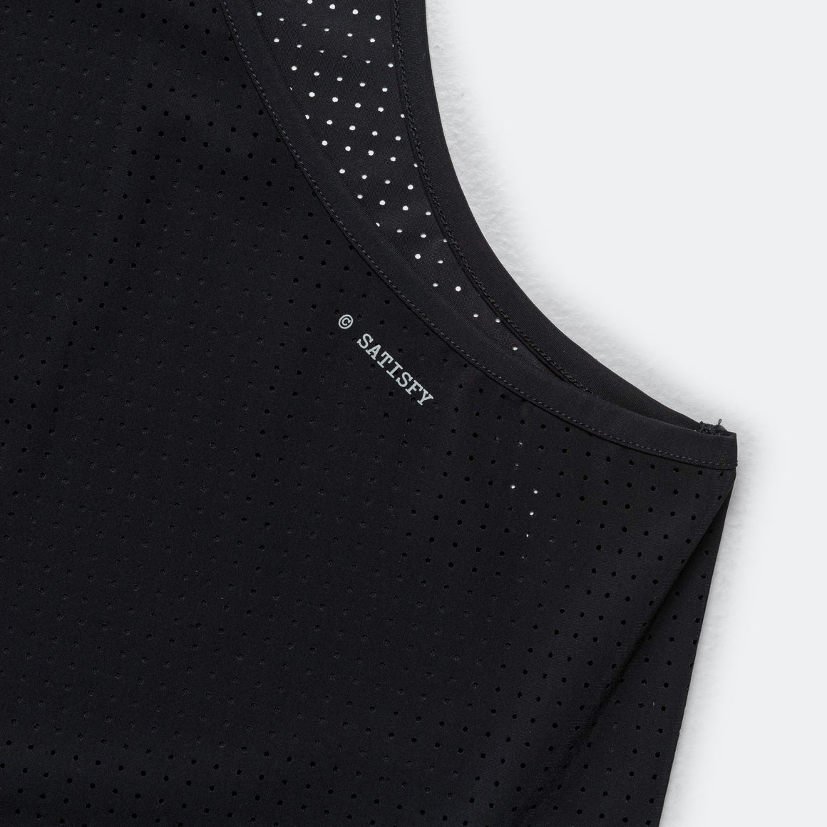 Satisfy - Space-O Singlet - Black - Up There Athletics